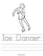 Ice Dancer Handwriting Sheet