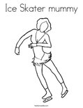 Ice Skater mummy Coloring Page