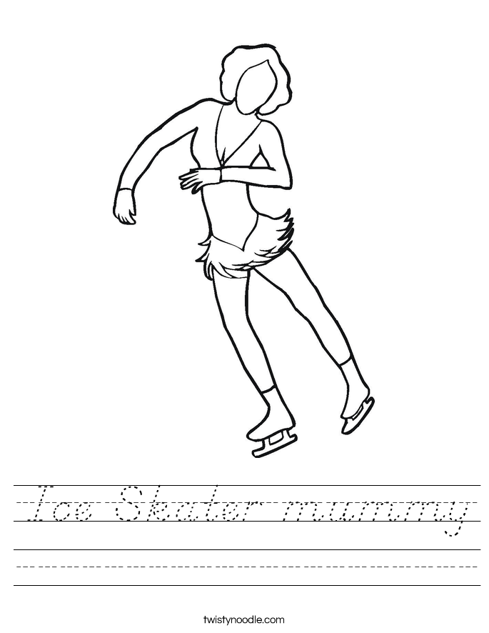 Ice Skater mummy Worksheet