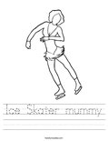 Ice Skater mummy Worksheet