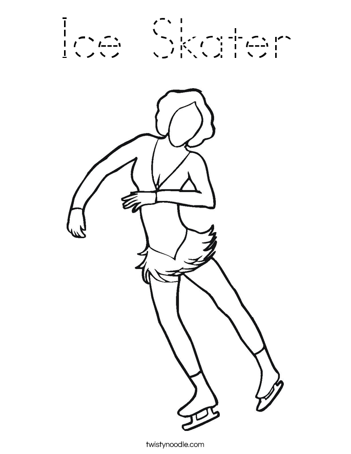 Ice Skater Coloring Page