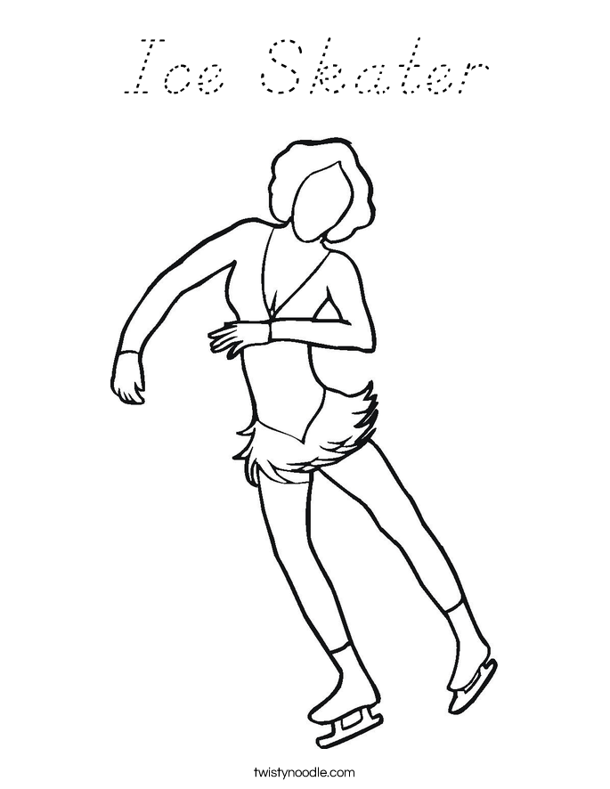 Ice Skater Coloring Page