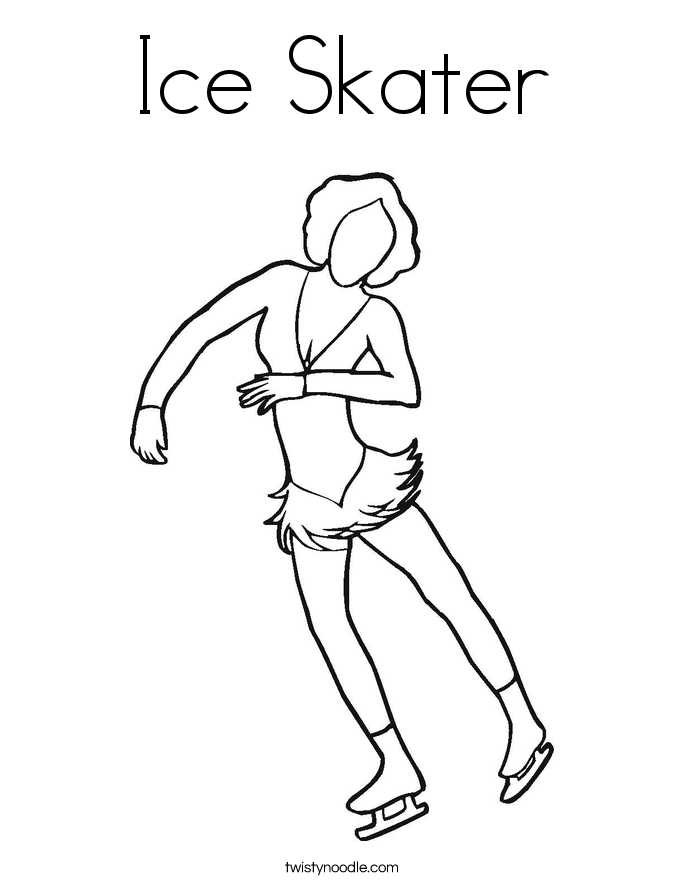 Ice Skater Coloring Page