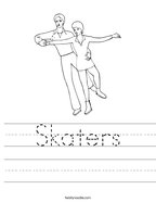 Skaters Handwriting Sheet