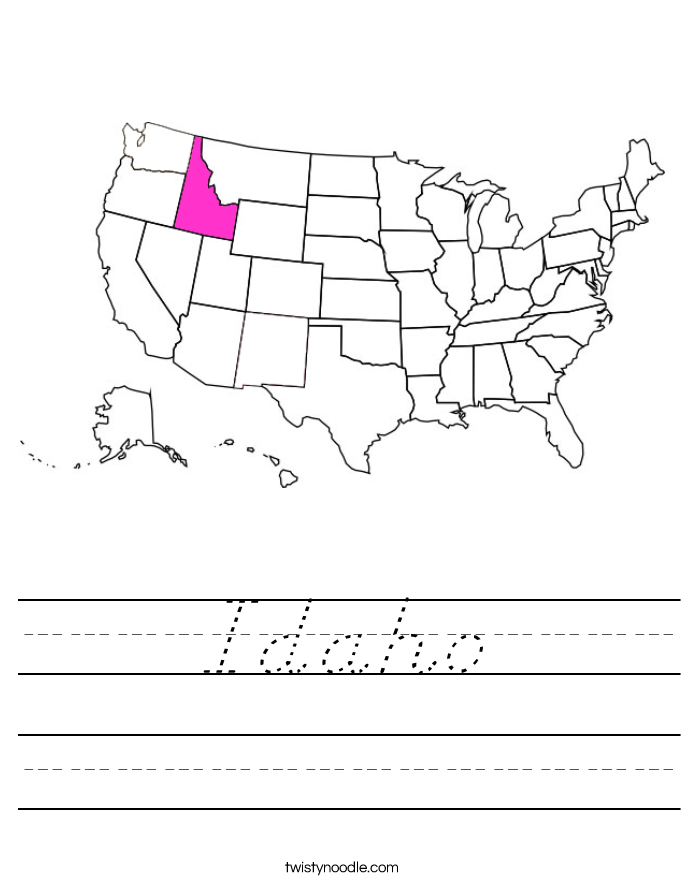 Idaho Worksheet