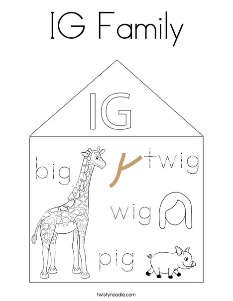 IG Family Coloring Page
