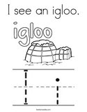 I see an igloo Coloring Page