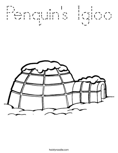 Igloo Coloring Page