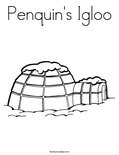 Penquin's Igloo Coloring Page
