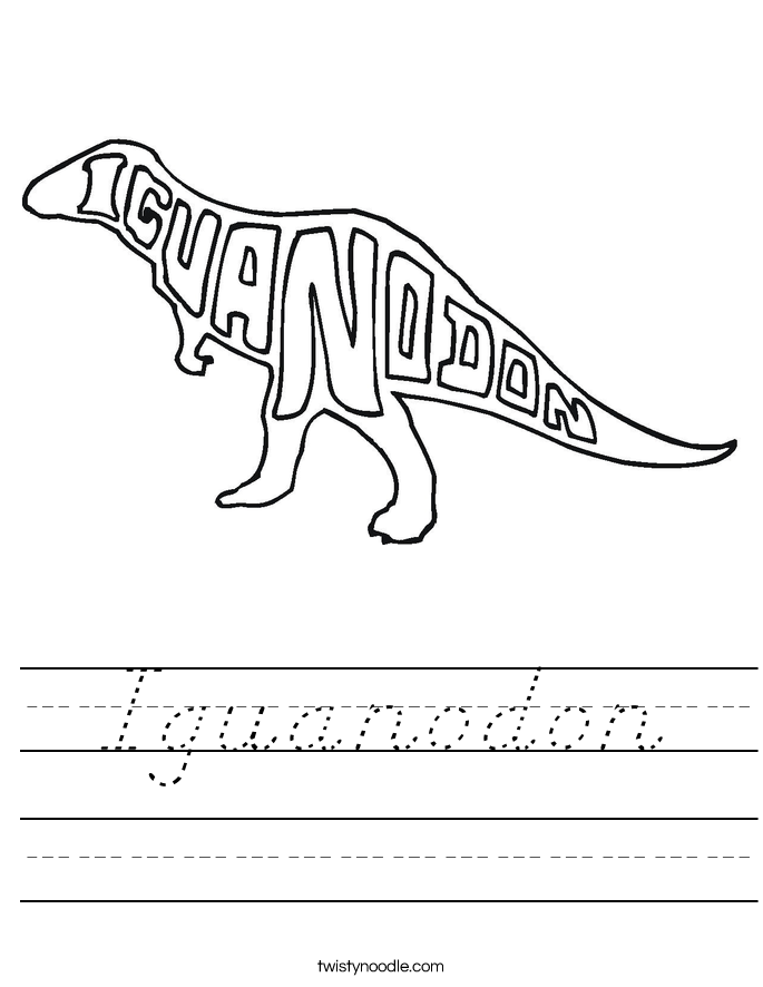 Iguanodon Worksheet