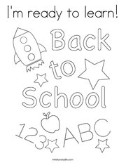 I'm ready to learn! Coloring Page