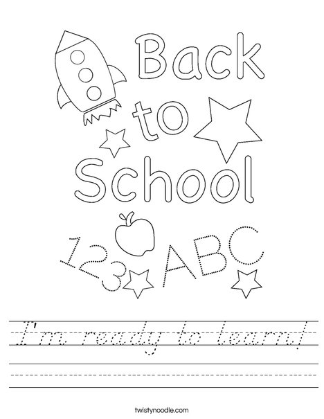 I'm ready to learn! Worksheet