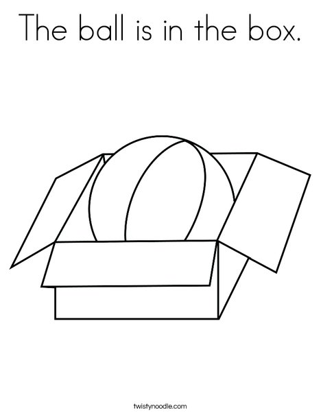 B is for Box Coloring Page - Twisty Noodle