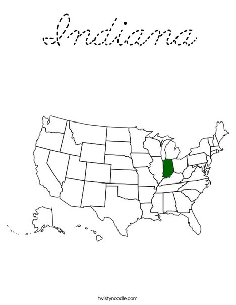 Indiana Coloring Page