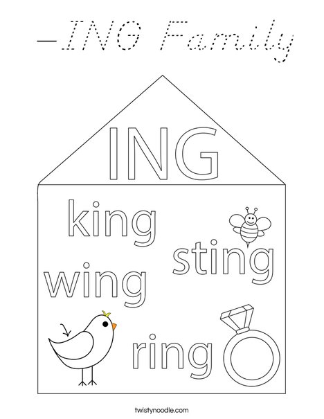 -ING Family Coloring Page