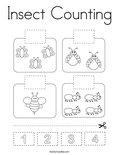 Insect Counting Coloring Page