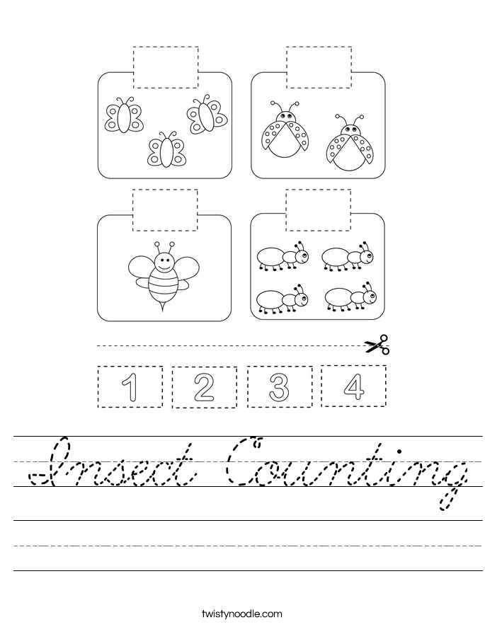 Insect Counting Worksheet