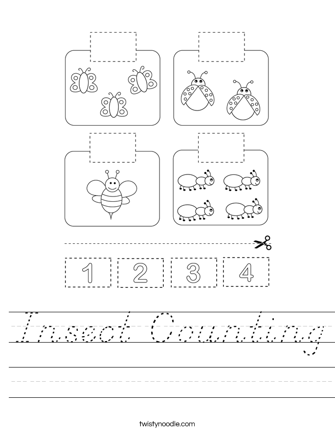 Insect Counting Worksheet