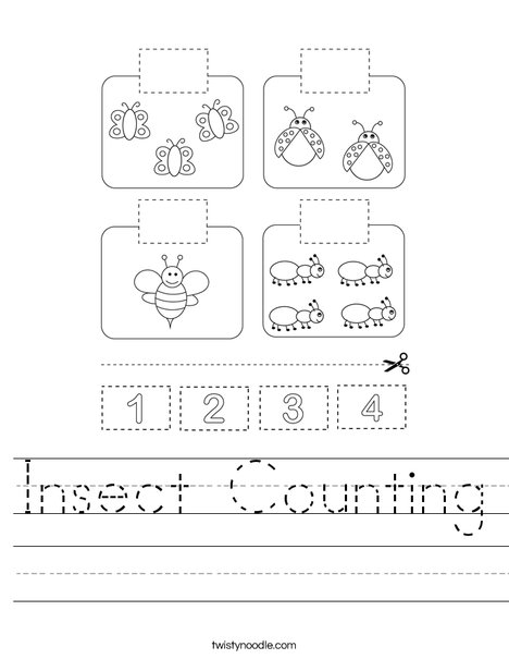 Insect Counting Worksheet