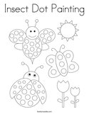 Insect Dot Painting Coloring Page
