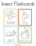 Insect Flashcards Coloring Page