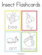 Insect Flashcards Coloring Page
