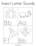 Insect Letter Sounds Coloring Page