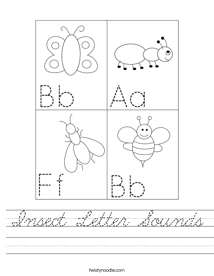 Insect Letter Sounds Worksheet