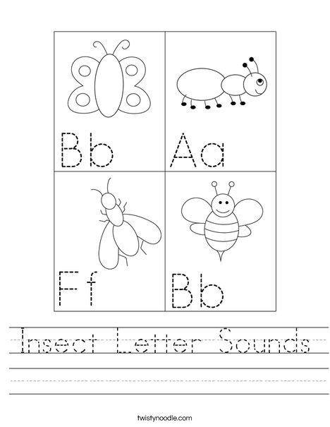 Insect Letter Sounds Worksheet
