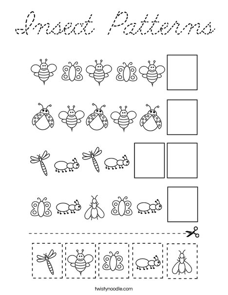 Insect Patterns Coloring Page