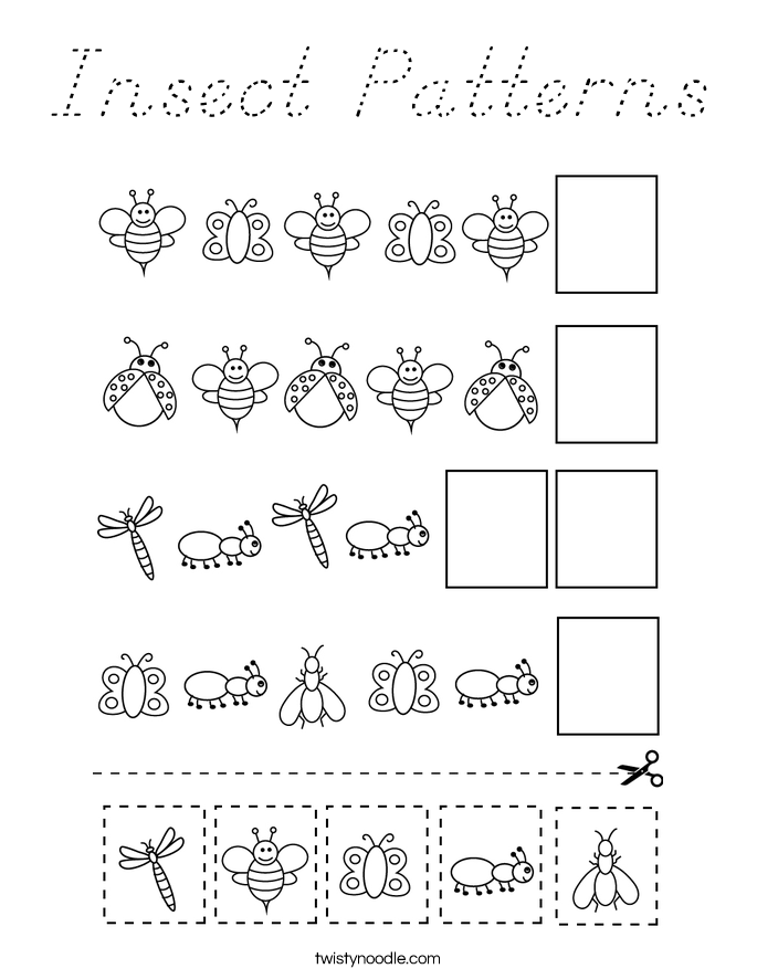 Insect Patterns Coloring Page
