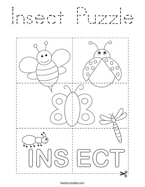Insect Puzzle Coloring Page