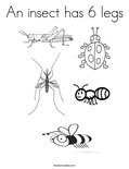 An insect has 6 legs Coloring Page