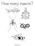 How many insects? Coloring Page