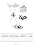 How many insects? Worksheet