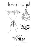 I love Bugs! Coloring Page