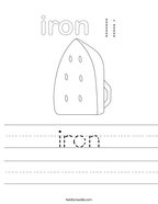 iron Handwriting Sheet