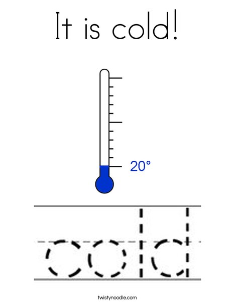 It is cold! Coloring Page