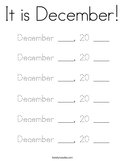 It is December Coloring Page