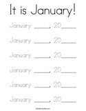 It is January Coloring Page