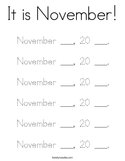 It is November Coloring Page
