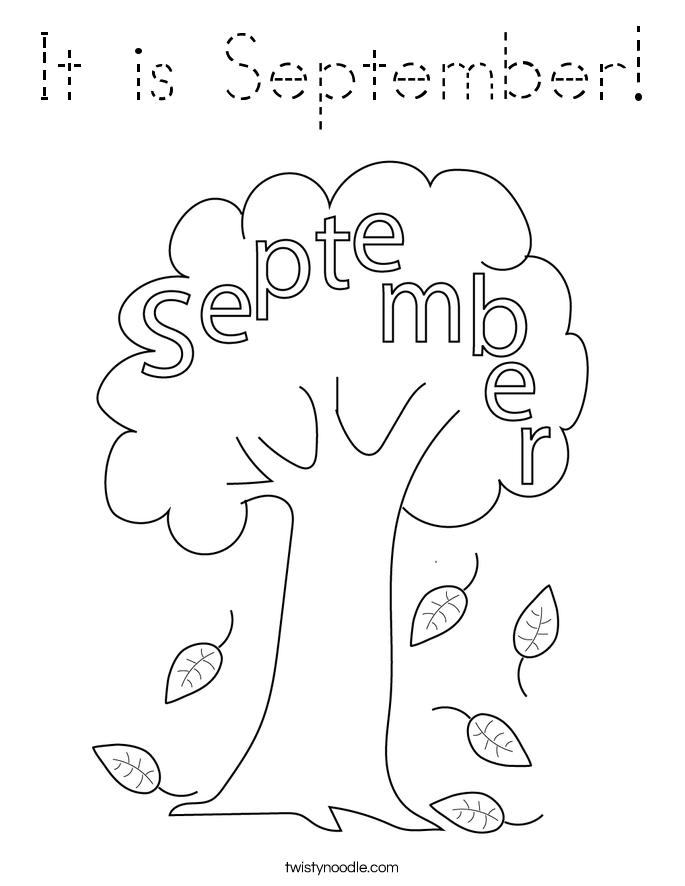 It is September! Coloring Page