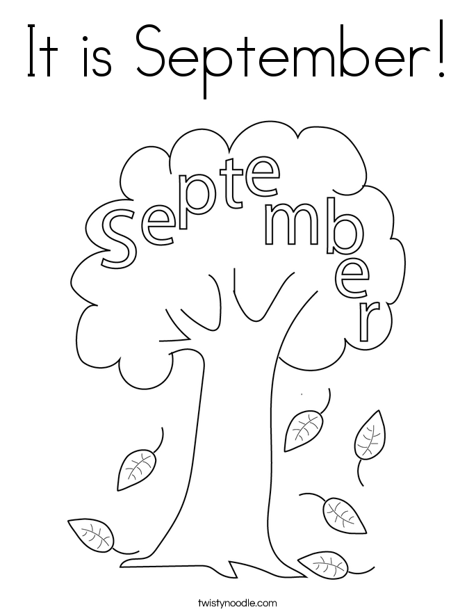 Free Printable Coloring Pages For September