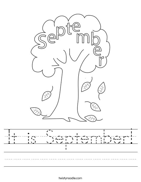It is September! Worksheet