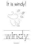 It is windy! Coloring Page