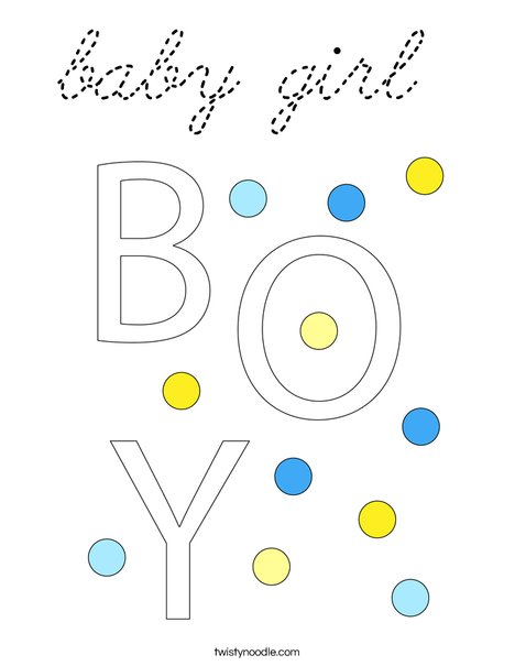 It's a Boy! Coloring Page