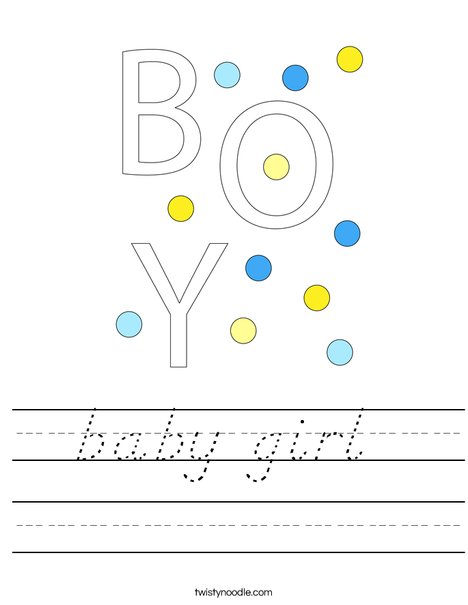 It's a Boy! Worksheet