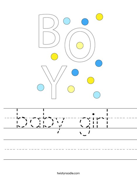 It's a Boy! Worksheet