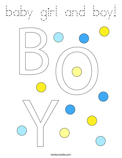 It's a Boy! Coloring Page