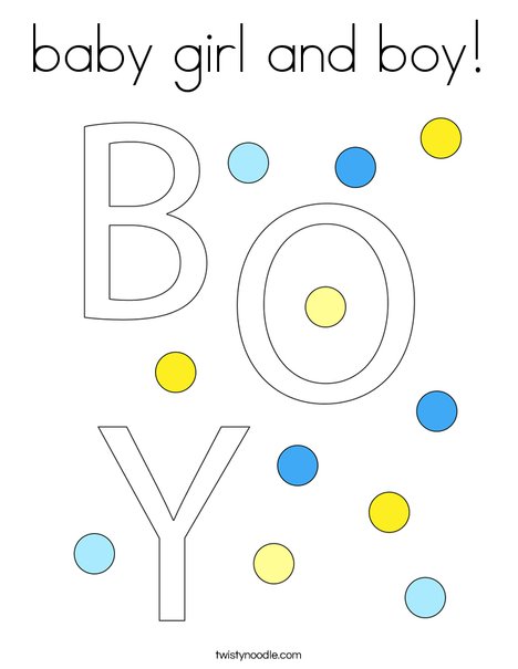 It's a Boy! Coloring Page